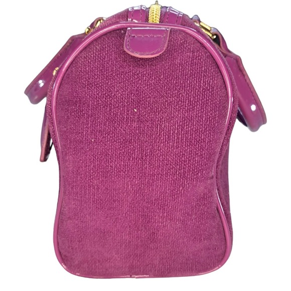 Victoria Secret Small Handbag 90s/Pre-PINK Velour Purple Bag - Picture 4 of 11